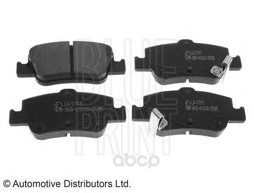 

Колодки тормозные задние toyota auris 1.33-2.2 07- Blue Print ADT342173