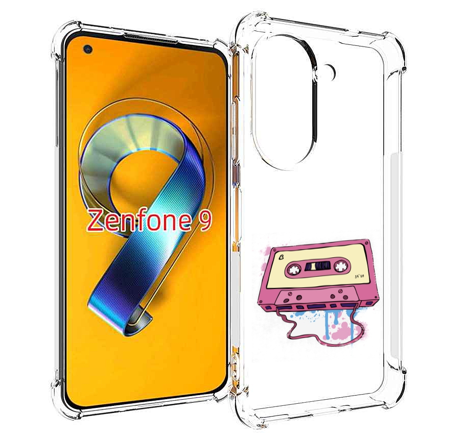Чехол MyPads Розовая кассета для Asus Zenfone 9 (AI2202)