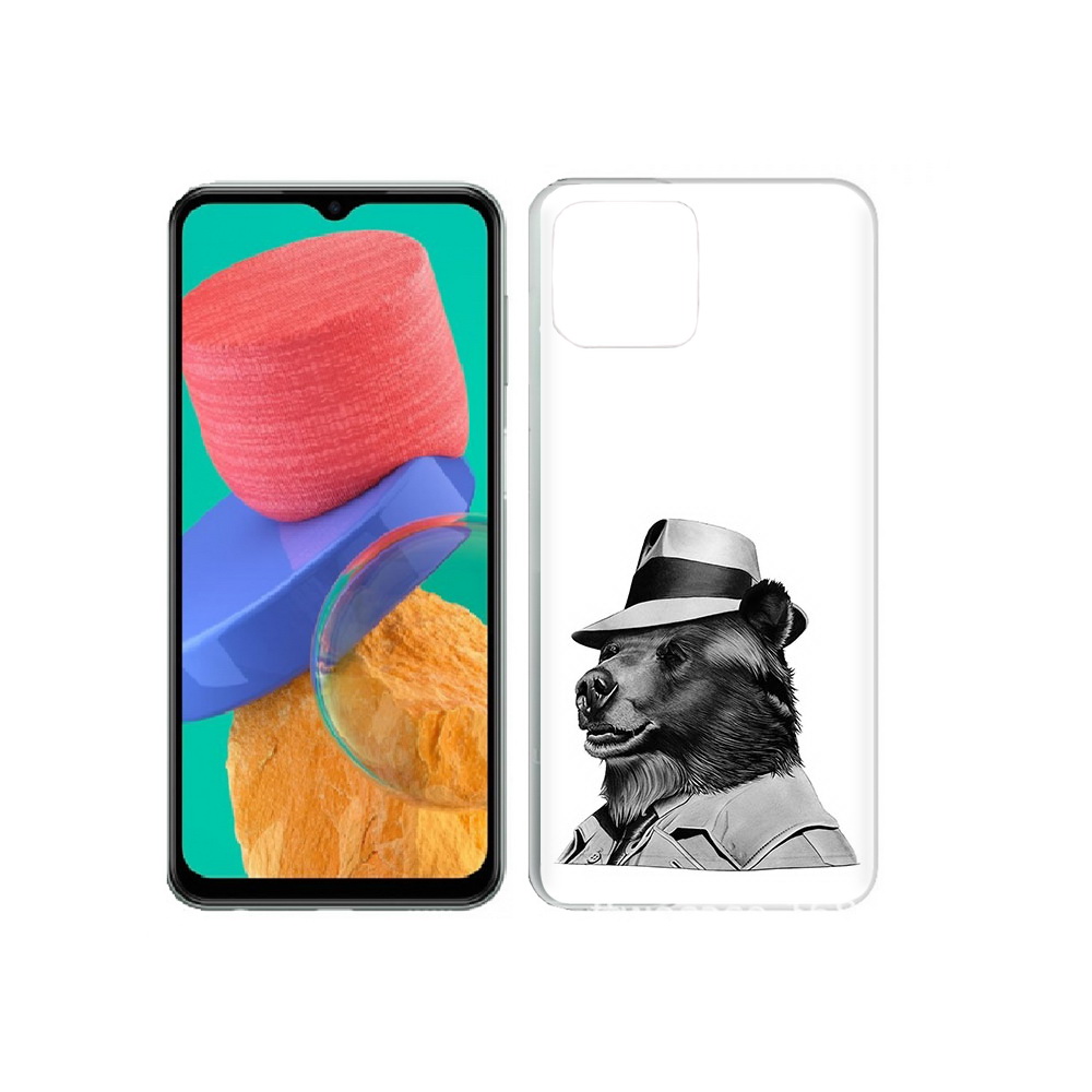 Чехол MyPads Tocco для Samsung Galaxy M33 медведь в шляпе (PT227322.603.465)