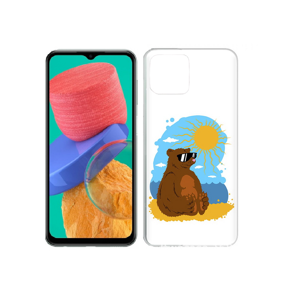 

Чехол MyPads Tocco для Samsung Galaxy M33 медведь на чиле (PT227322.603.468), Прозрачный, Tocco