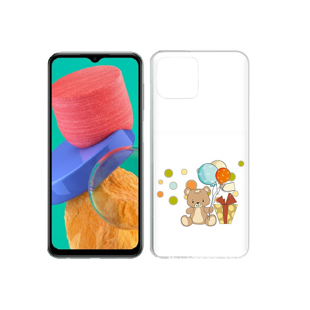 

Чехол MyPads Tocco для Samsung Galaxy M33 медвеженок с подарком (PT227322.603.470), Прозрачный, Tocco