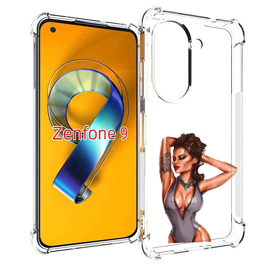 

Чехол MyPads Роскошная-девушка женский для Asus Zenfone 9 (AI2202), Прозрачный, Tocco