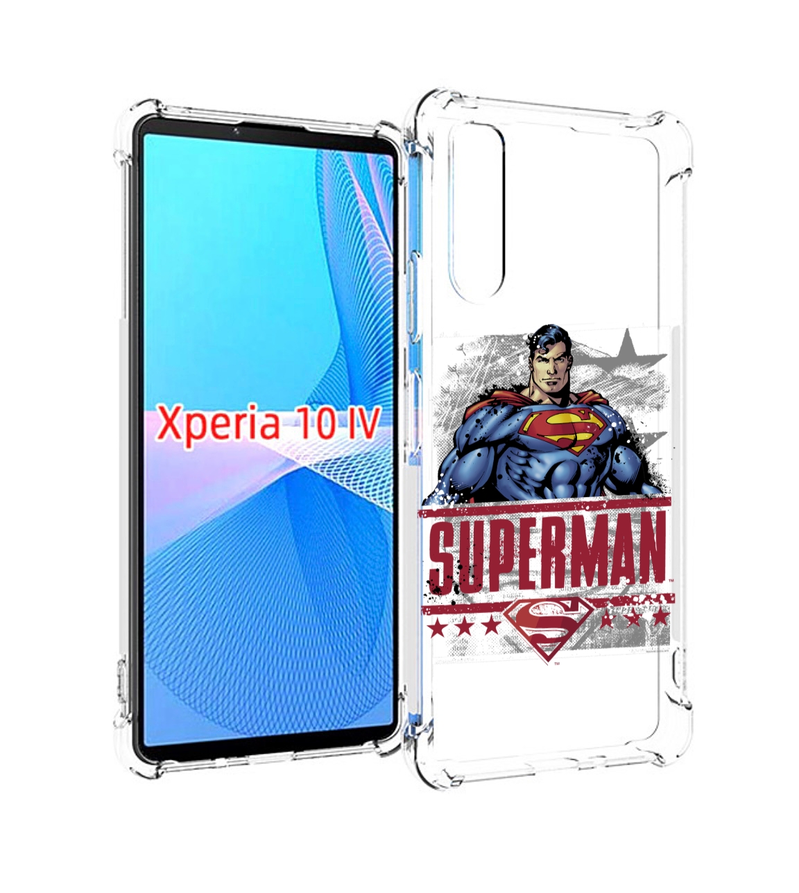

Чехол MyPads рисунок супермен для Sony Xperia 10 IV (10-4), Прозрачный, Tocco