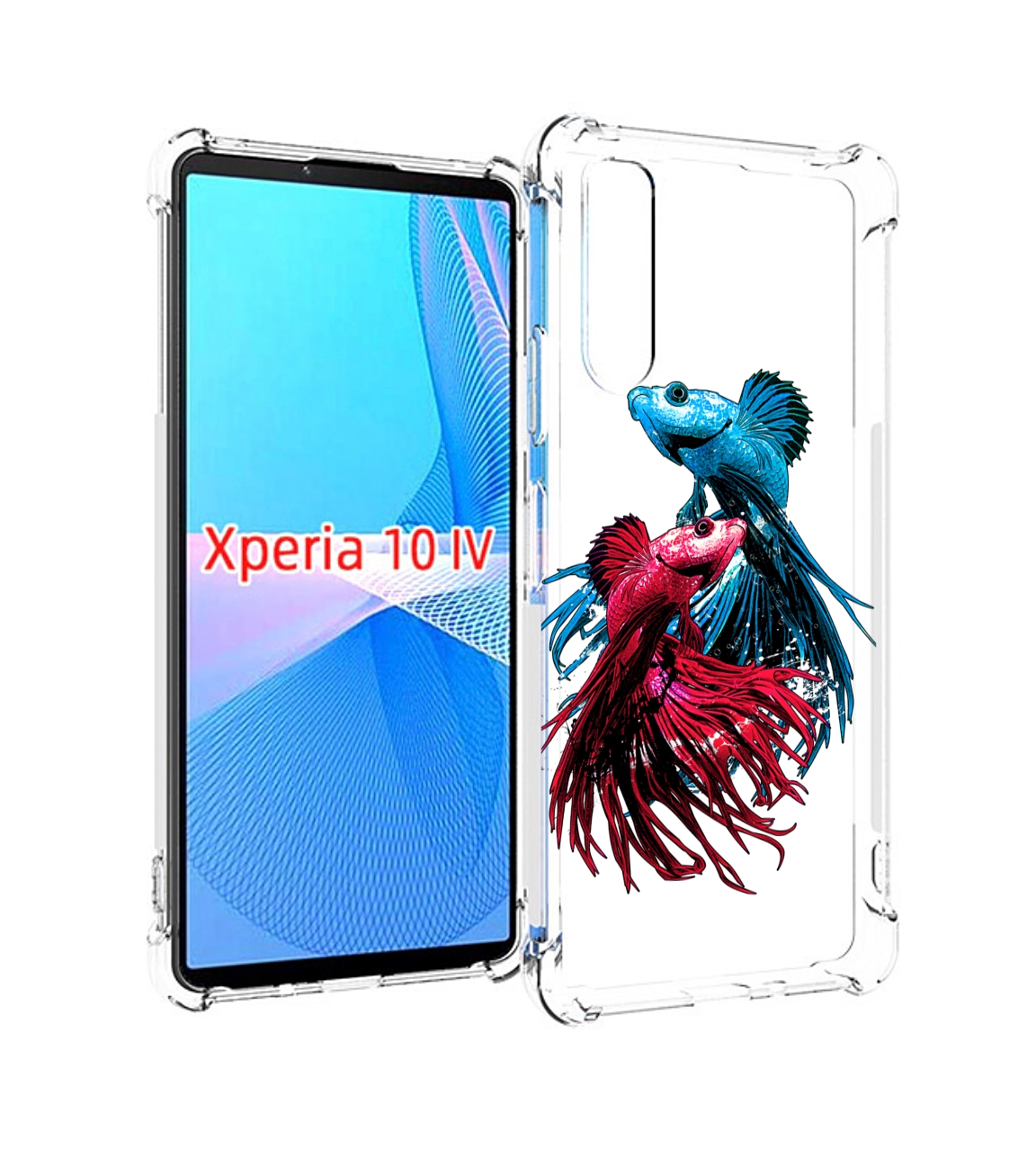 

Чехол MyPads рыбы петушки для Sony Xperia 10 IV (10-4), Прозрачный, Tocco