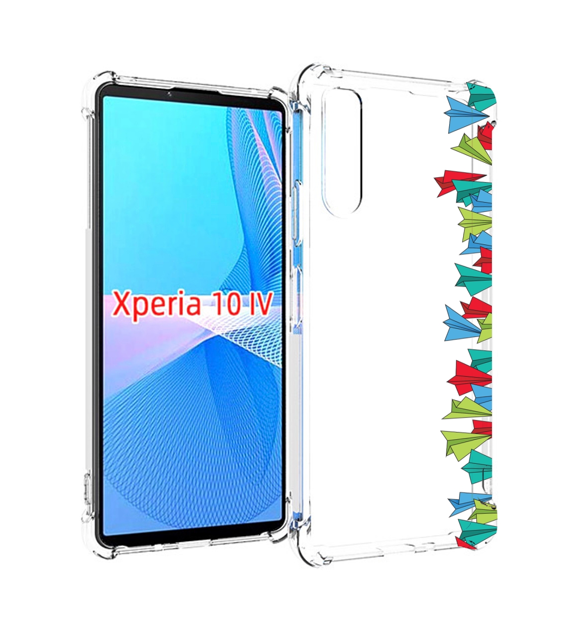 

Чехол MyPads самолетики из листочков для Sony Xperia 10 IV (10-4), Прозрачный, Tocco