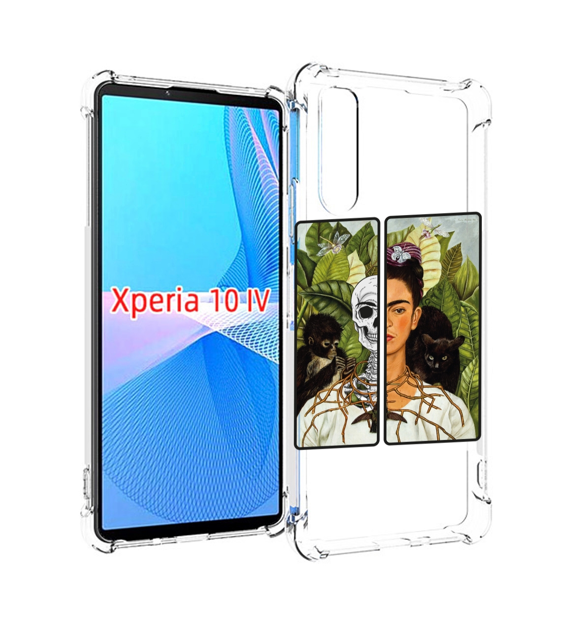 

Чехол MyPads сдвоенная картинка девушка скелет для Sony Xperia 10 IV (10-4), Прозрачный, Tocco