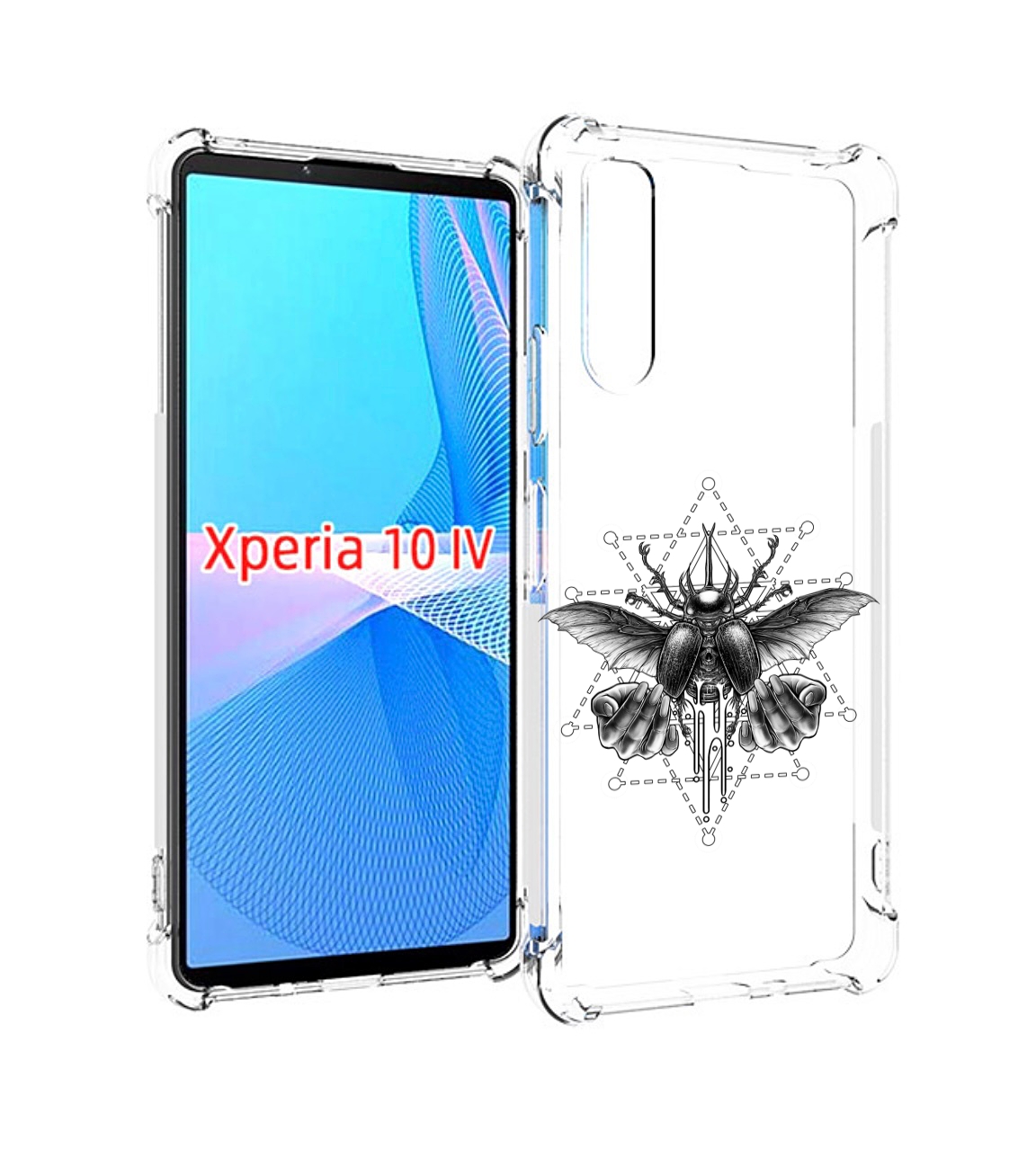

Чехол MyPads скарабей для Sony Xperia 10 IV (10-4), Прозрачный, Tocco