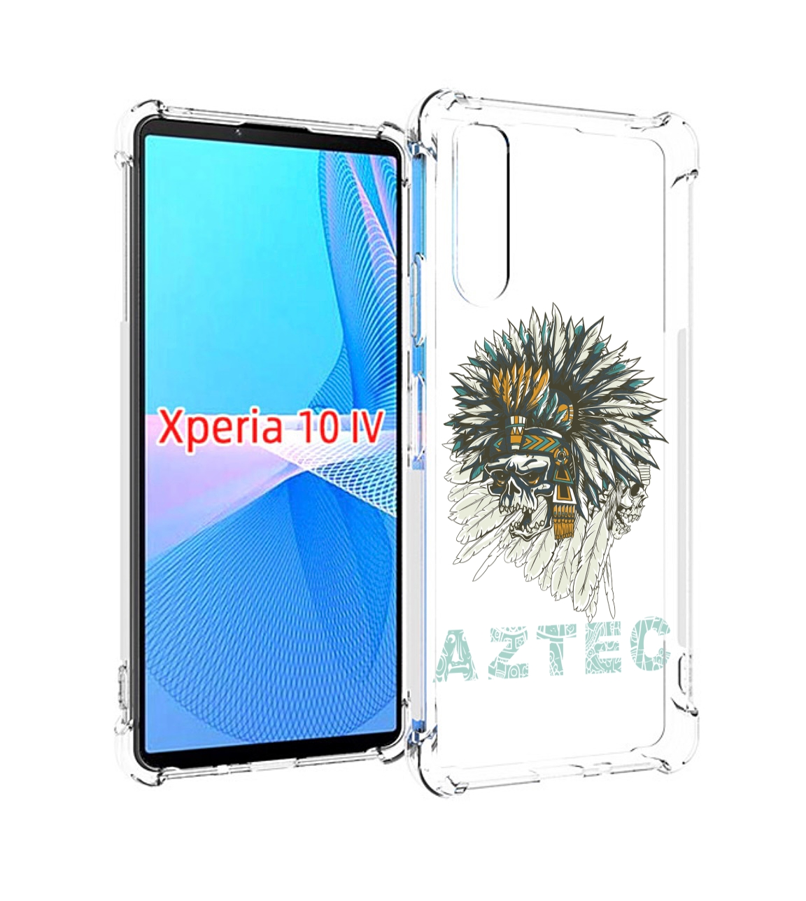 

Чехол MyPads скелет индеец для Sony Xperia 10 IV (10-4), Прозрачный, Tocco