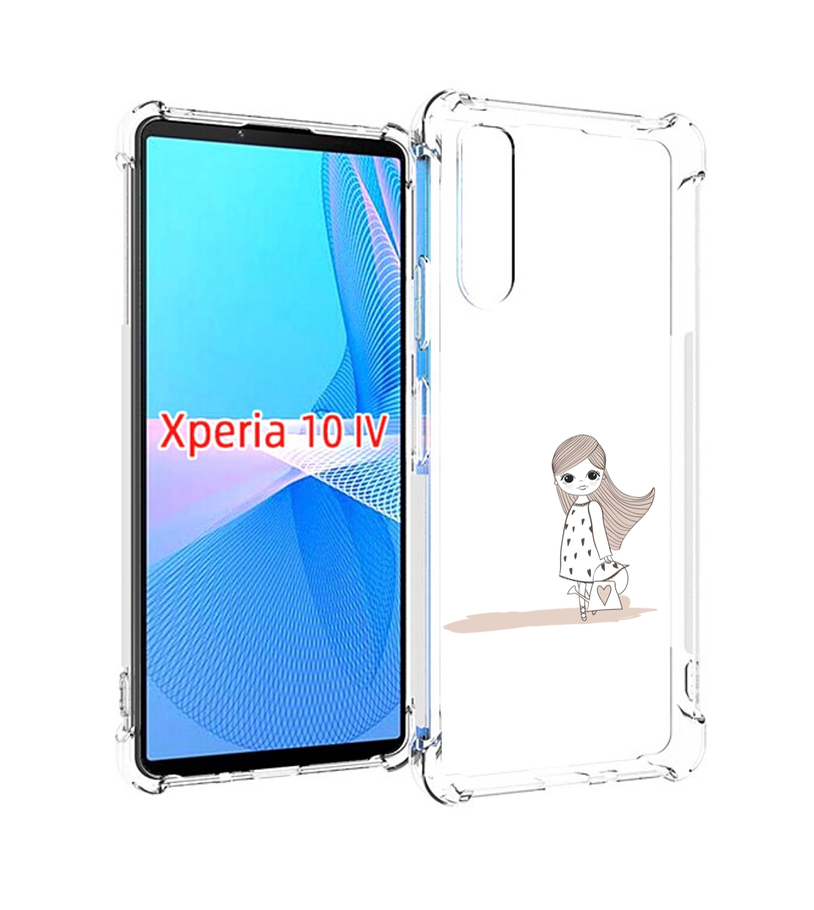 Чехол MyPads Девочка с сумкой для Sony Xperia 10 IV (10-4)