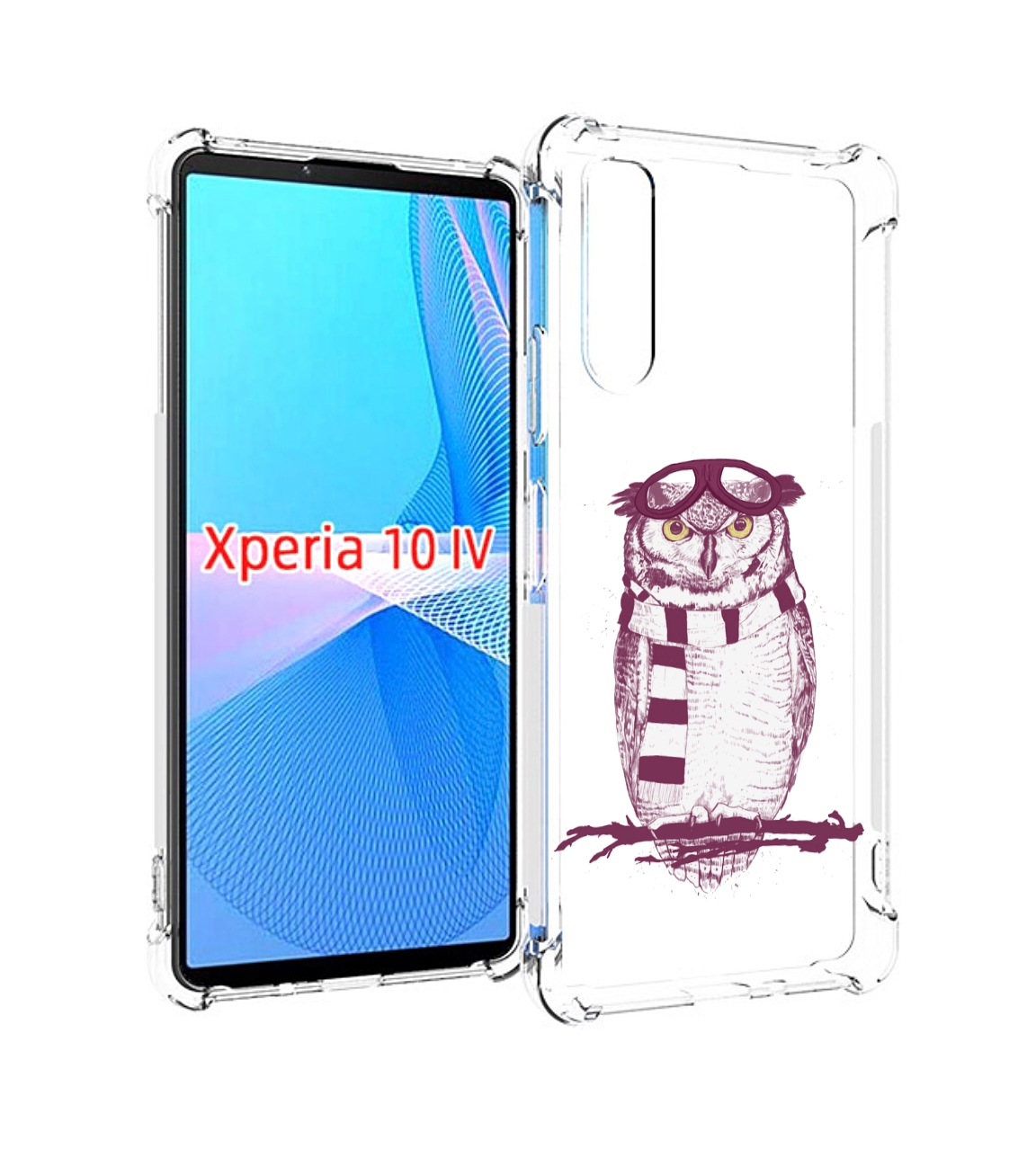 

Чехол MyPads сова-летчик для Sony Xperia 10 IV (10-4), Прозрачный, Tocco