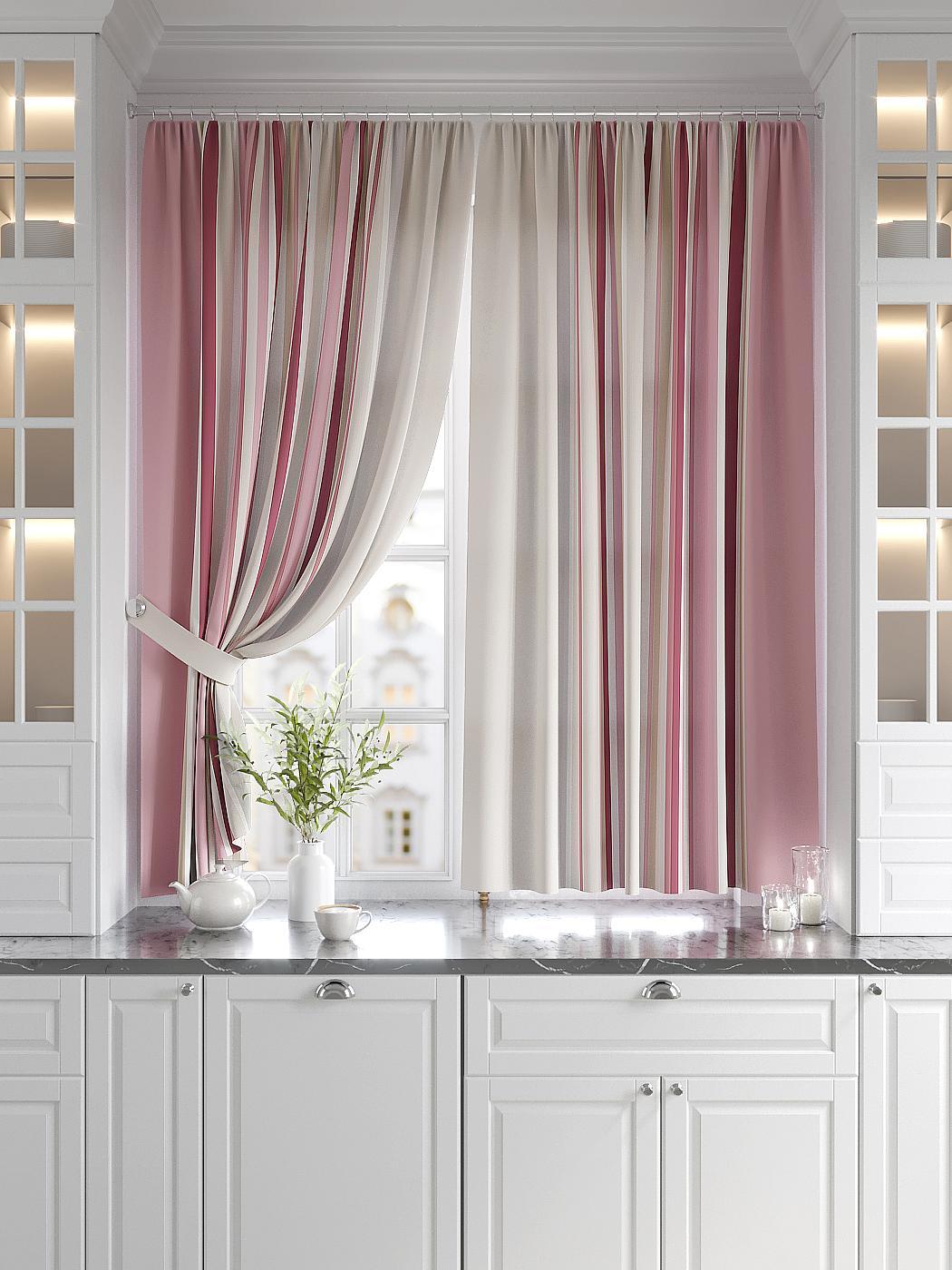 

Комплекты штор AT HOME Клорсис высота 180 см, ширина 150 см, Белый, 920581