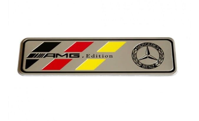 

Табличка AMG большая 12 х 3,5 см, Серебристый