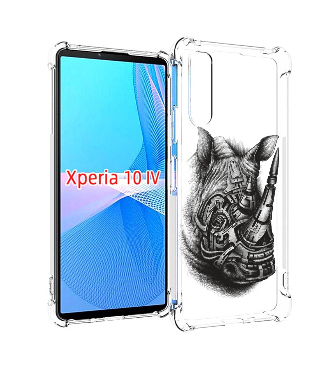 

Чехол MyPads стальной носорог для Sony Xperia 10 IV (10-4), Прозрачный, Tocco