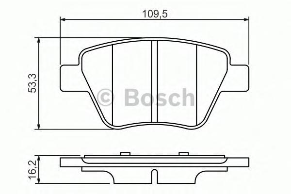 

Комплект тормозных колодок BOSCH 0986494416