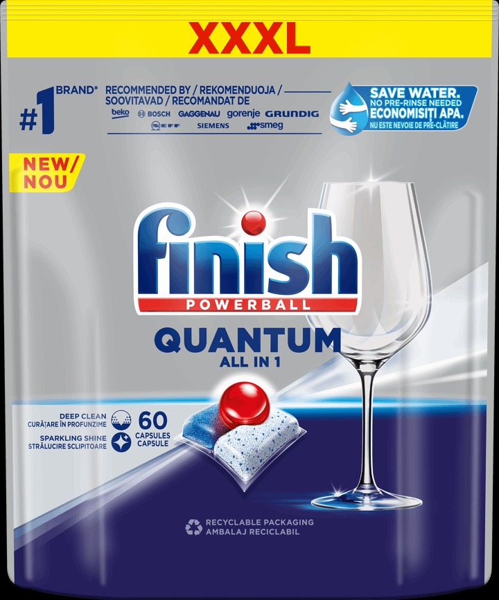 

Таблетки для посудомоечной машины Finish Powerball Quantum Fresh All In 60 шт