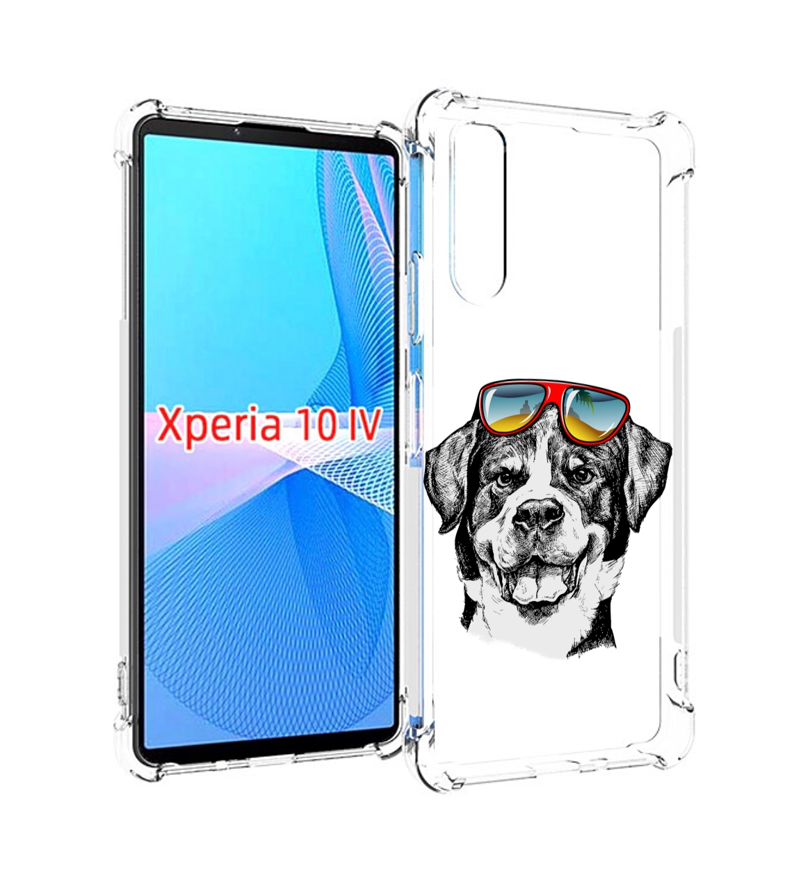 

Чехол MyPads счастливая собака для Sony Xperia 10 IV (10-4), Прозрачный, Tocco
