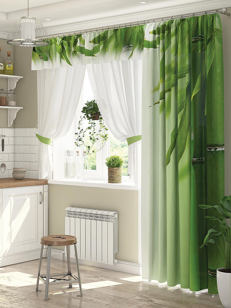 

Комплекты штор AT HOME Бамбику высота 260 см, ширина 150 см, Белый, 924013