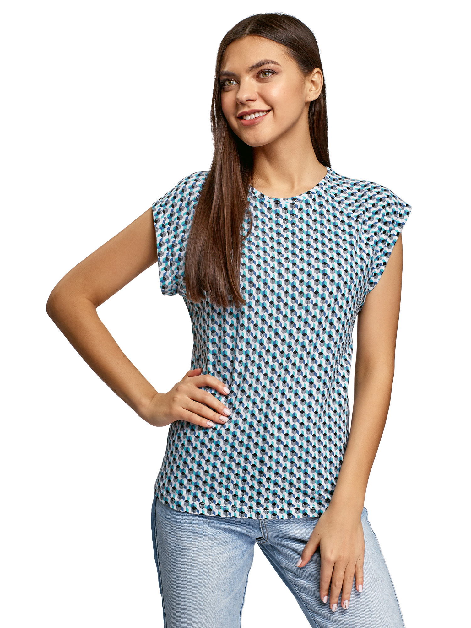 

Футболка женская oodji 14707001-24 белая XS, Белый, 14707001-24