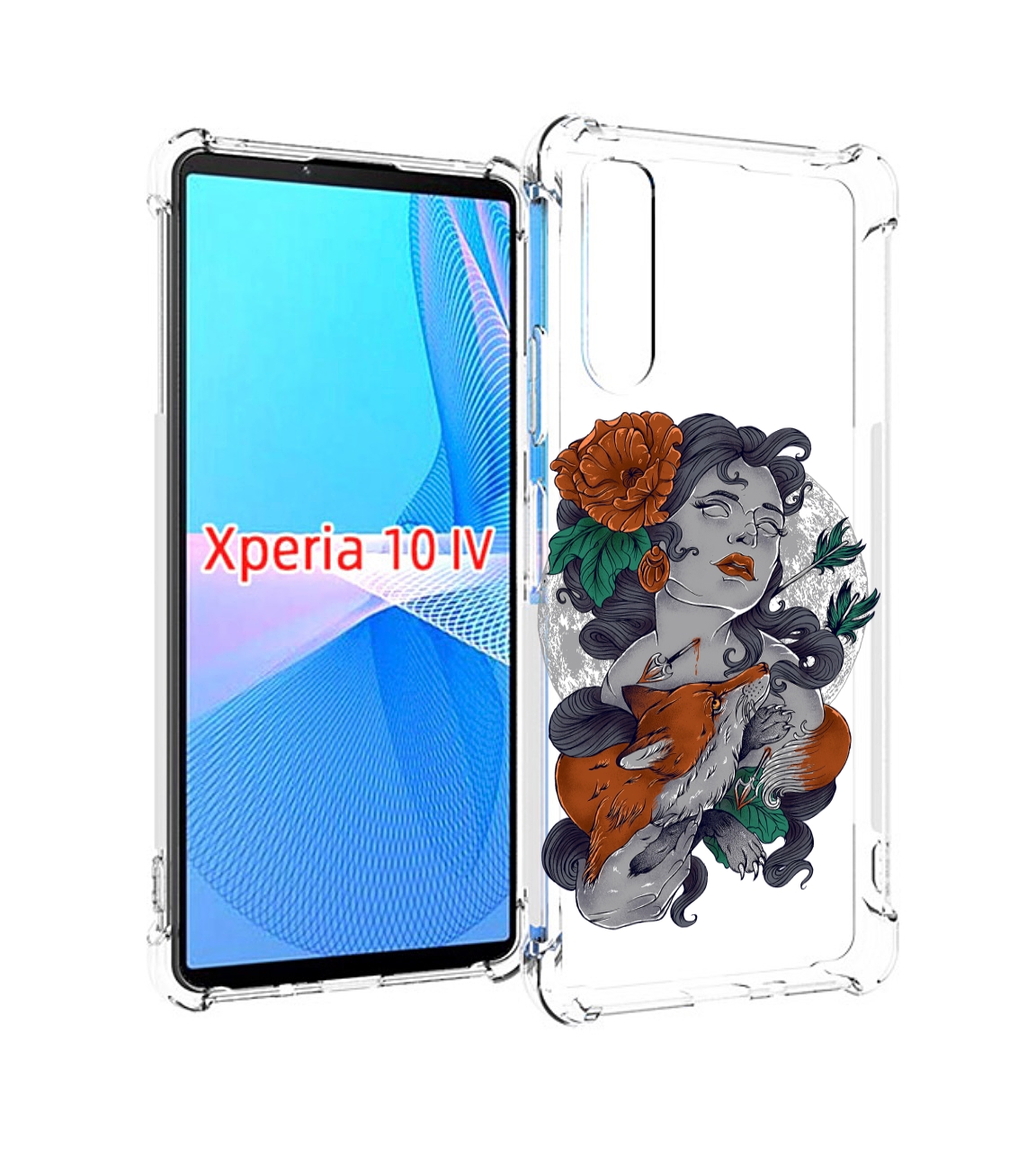 

Чехол MyPads темная девушка с лисой для Sony Xperia 10 IV (10-4), Прозрачный, Tocco