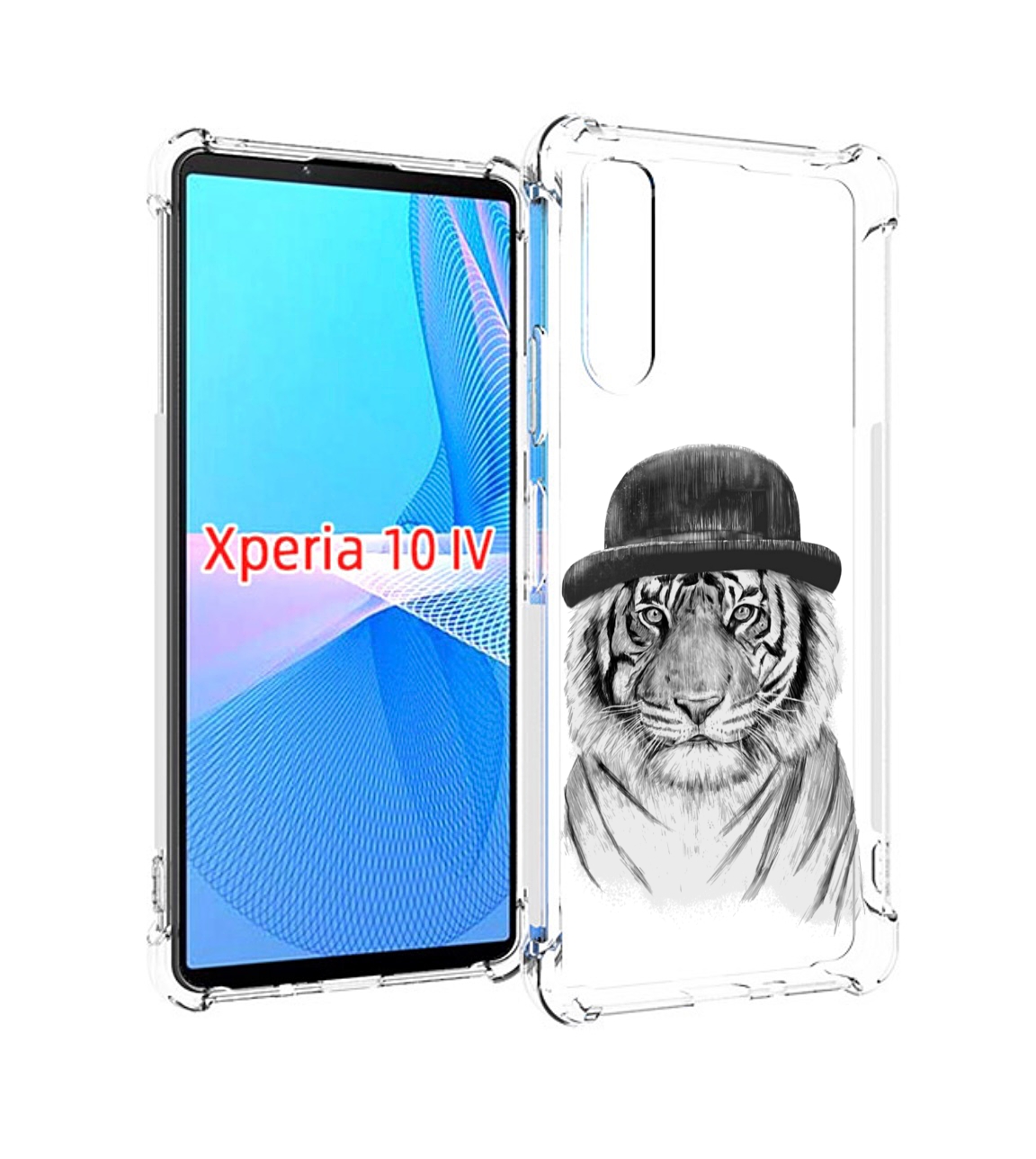 

Чехол MyPads тигр британец для Sony Xperia 10 IV (10-4), Прозрачный, Tocco