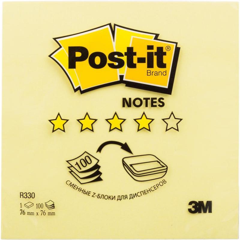 

Стикеры самоклеящийся блок Z-блок 3M Post-it Classic, 76x76мм, желтый пастель, 100 листов