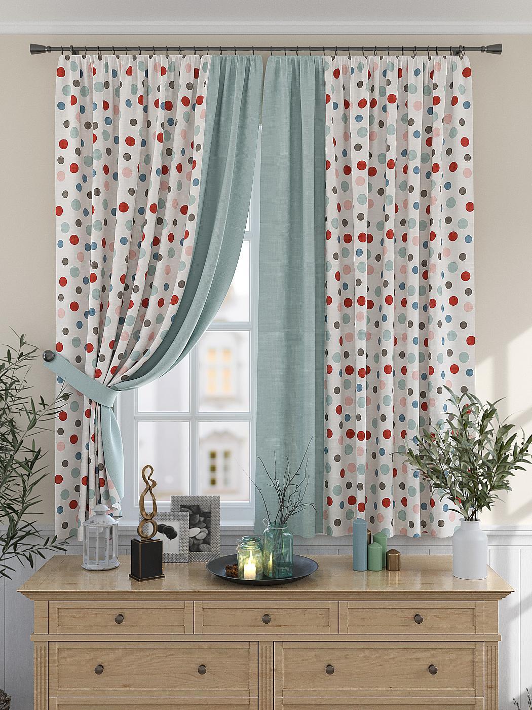 

Комплекты штор AT HOME Долионс высота 180 см, ширина 150 см, Белый, 925368