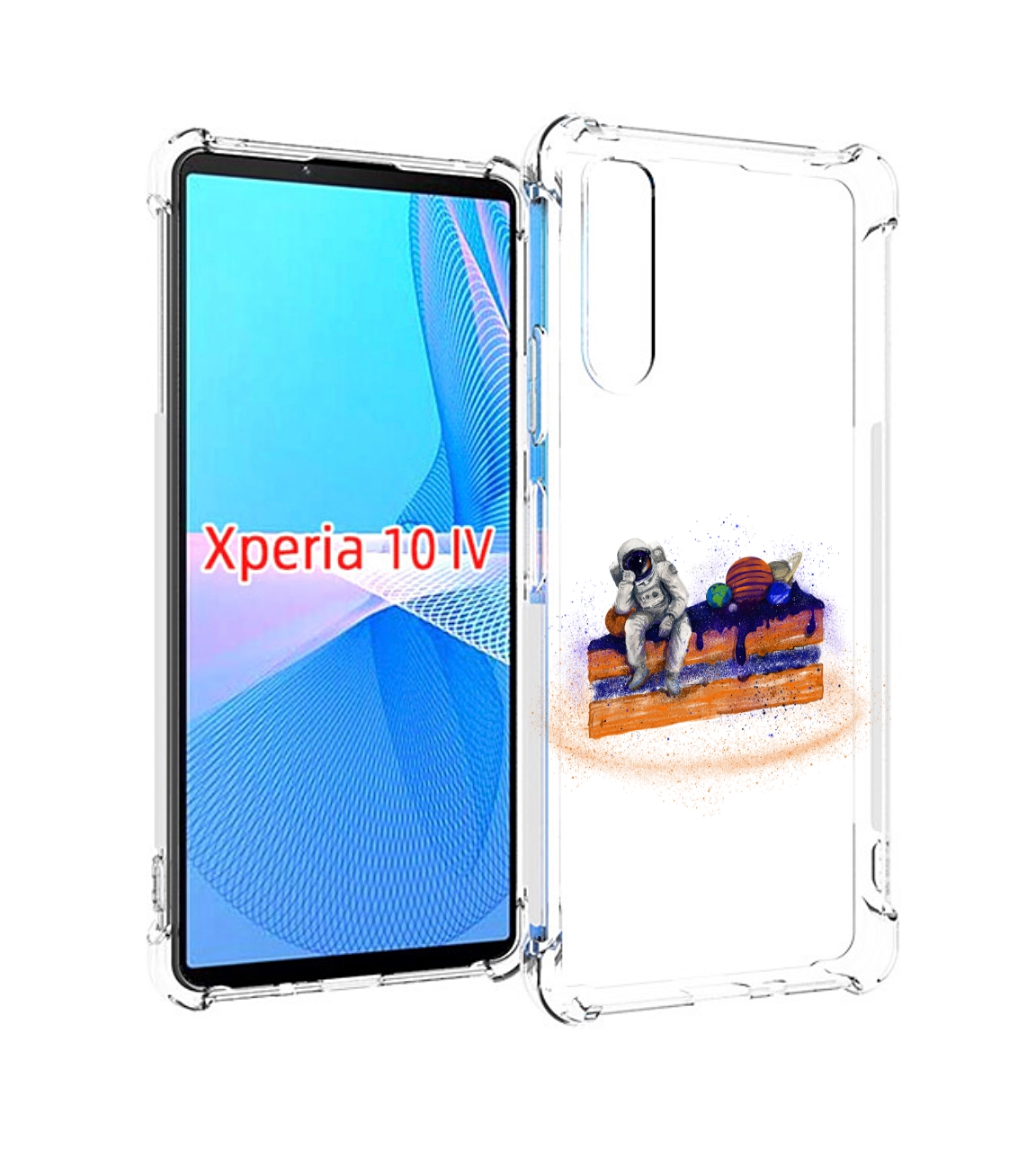 

Чехол MyPads торт с планетами для Sony Xperia 10 IV (10-4), Прозрачный, Tocco