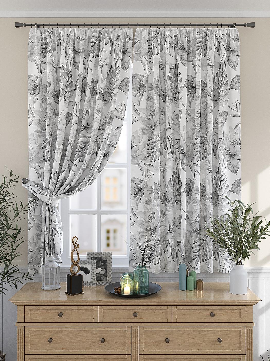 

Комплекты штор AT HOME Ронфикс высота 180 см, ширина 150 см, Белый, 925547