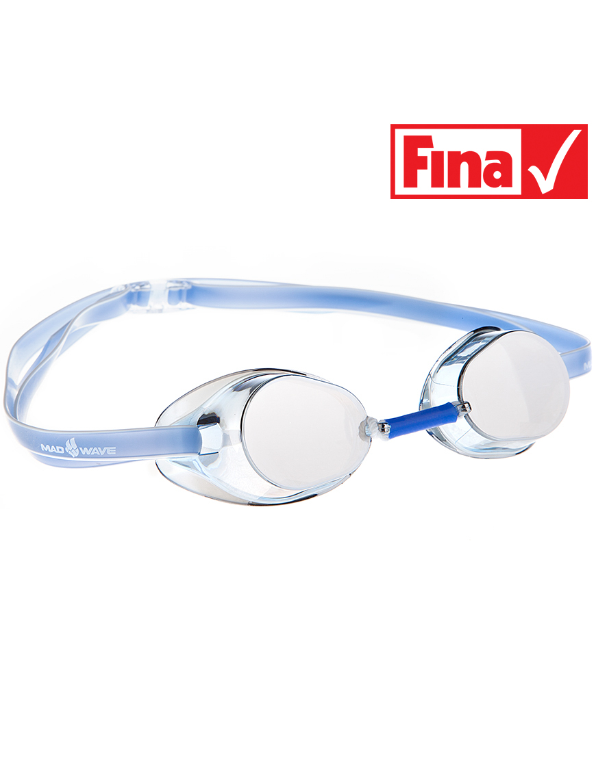 Стартовые очки для плавания Mad Wave Racer SW Mirror, цвет Голубой (03W)