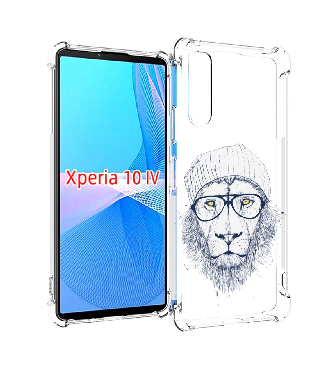 

Чехол MyPads хиппи лев для Sony Xperia 10 IV (10-4), Прозрачный, Tocco