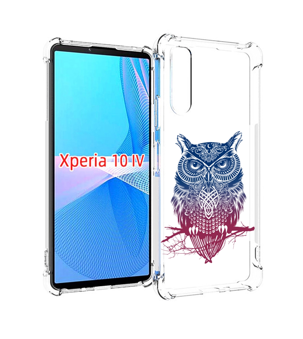 

Чехол MyPads хиппи сова для Sony Xperia 10 IV (10-4), Прозрачный, Tocco