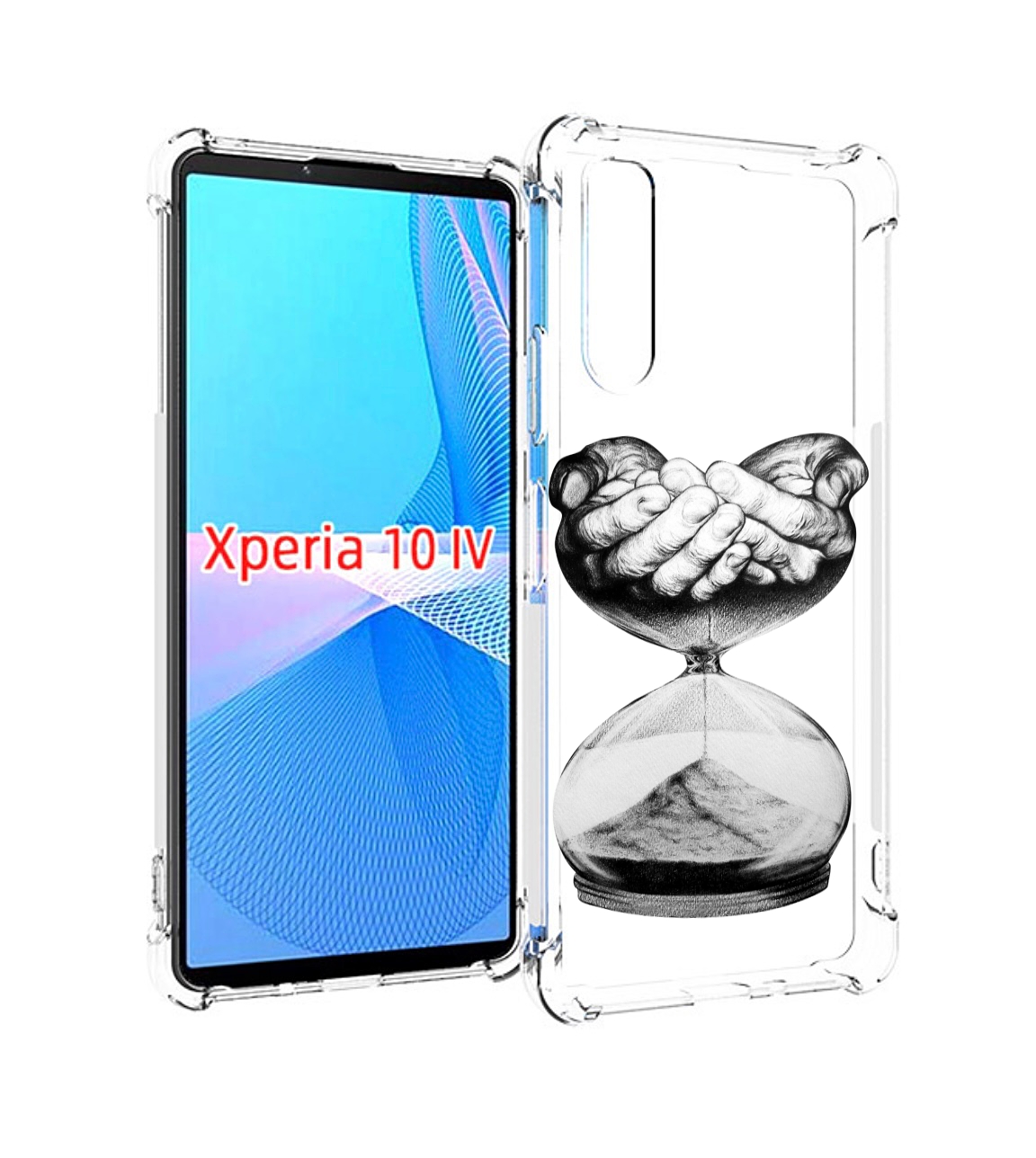 Чехол MyPads часы жизни черно белый для Sony Xperia 10 IV (10-4)