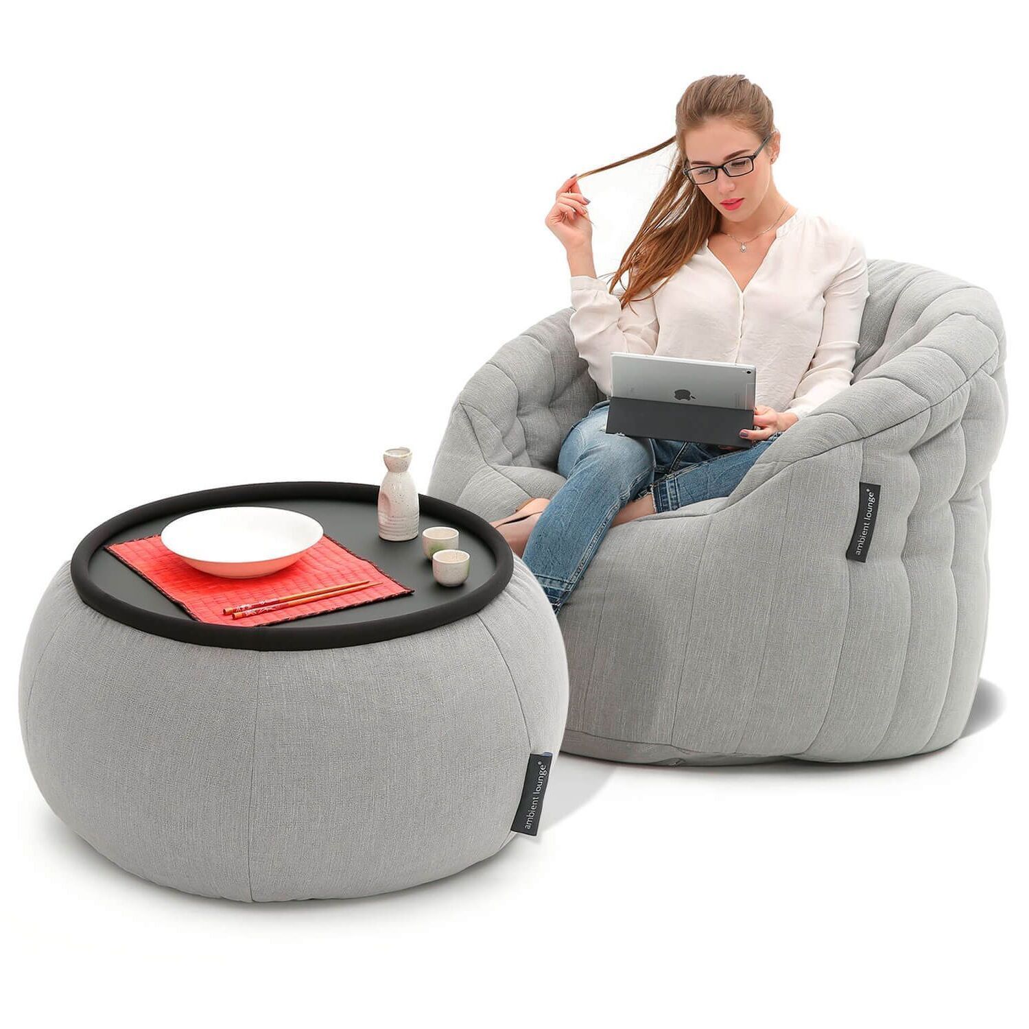 

Кресло-мешок со столиком Ambient Lounge - Cove Package - Keystone Grey (серый), Cove Package