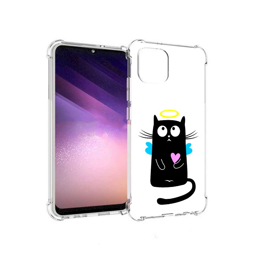 

Чехол MyPads Tocco для Samsung Galaxy A03 Кот ангелок (PT226903.537.96), Прозрачный, Tocco