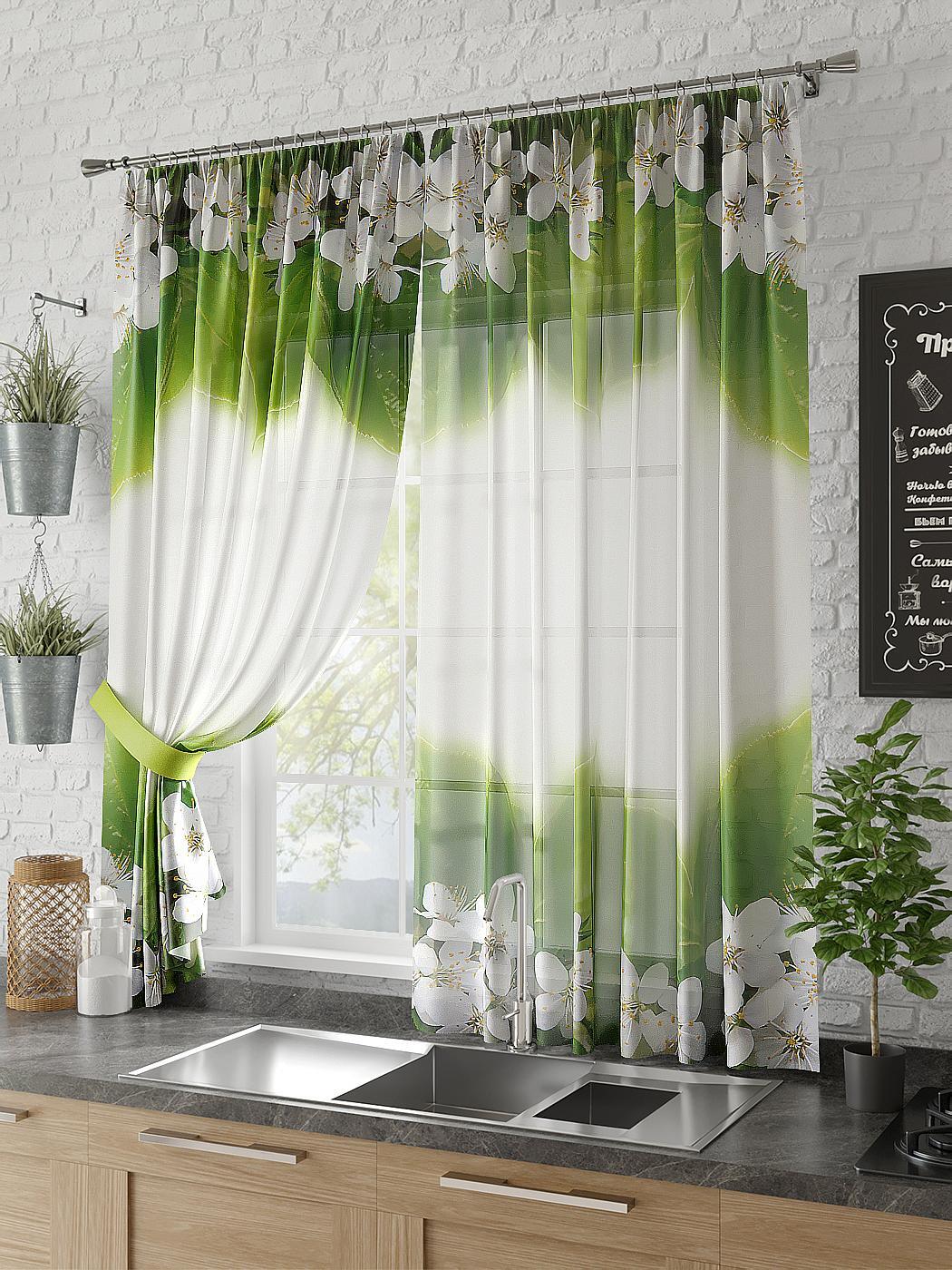 

Комплекты штор AT HOME Кларнон высота 180 см, ширина 150 см, Белый, 930522