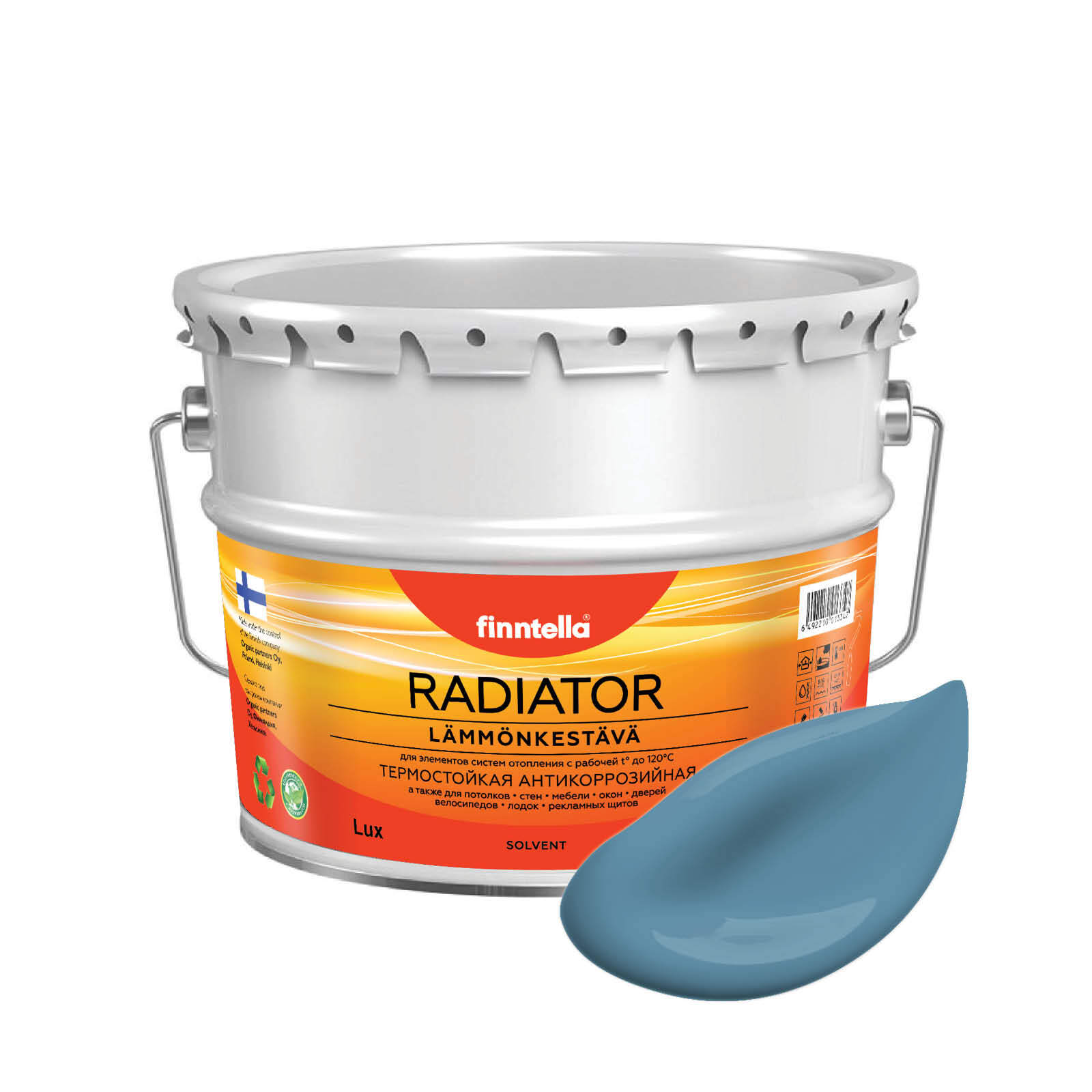 

Краска RADIATOR, TERASSININEN пастельный синий, 9л, RADIATOR специализированная для батарей и радиаторов отопления
