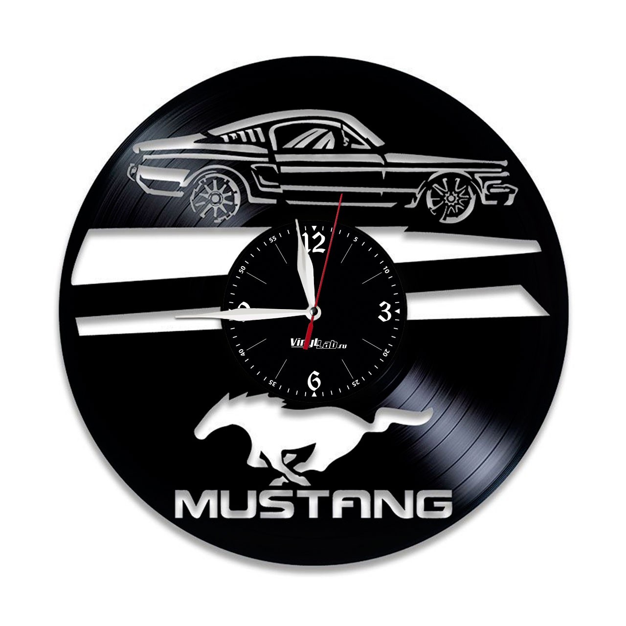 

Часы из виниловой пластинки (c) VinylLab - Mustang