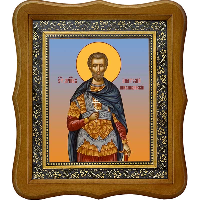 

Анатолий Никомидийский мученик. Икона на холсте.