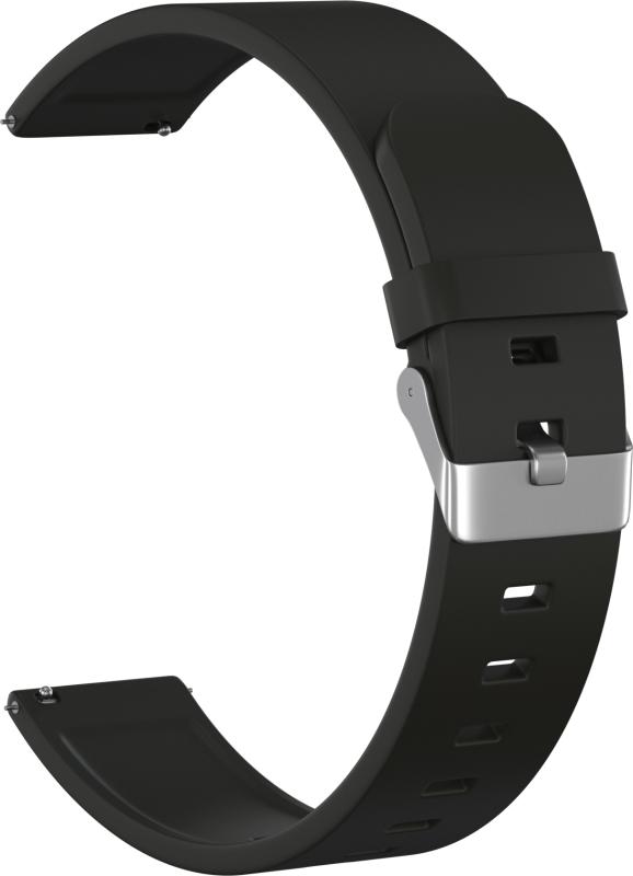 

Ремешок силиконовый GSMIN Elate 20 для Xiaomi Mibro Lite (Черный)