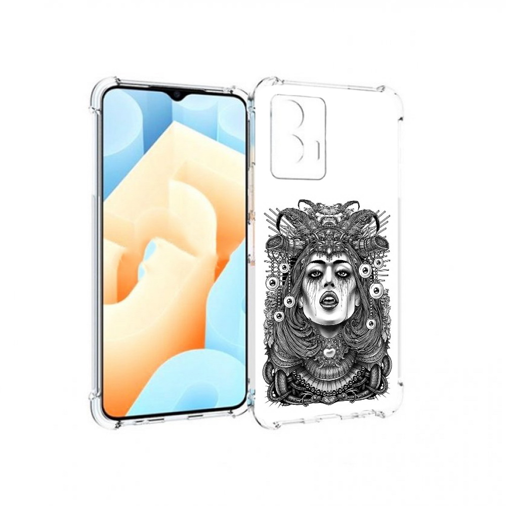 

Чехол MyPads Tocco для Vivo U5 портрет девушки черно белый (PT226979.416.551), Прозрачный, Tocco