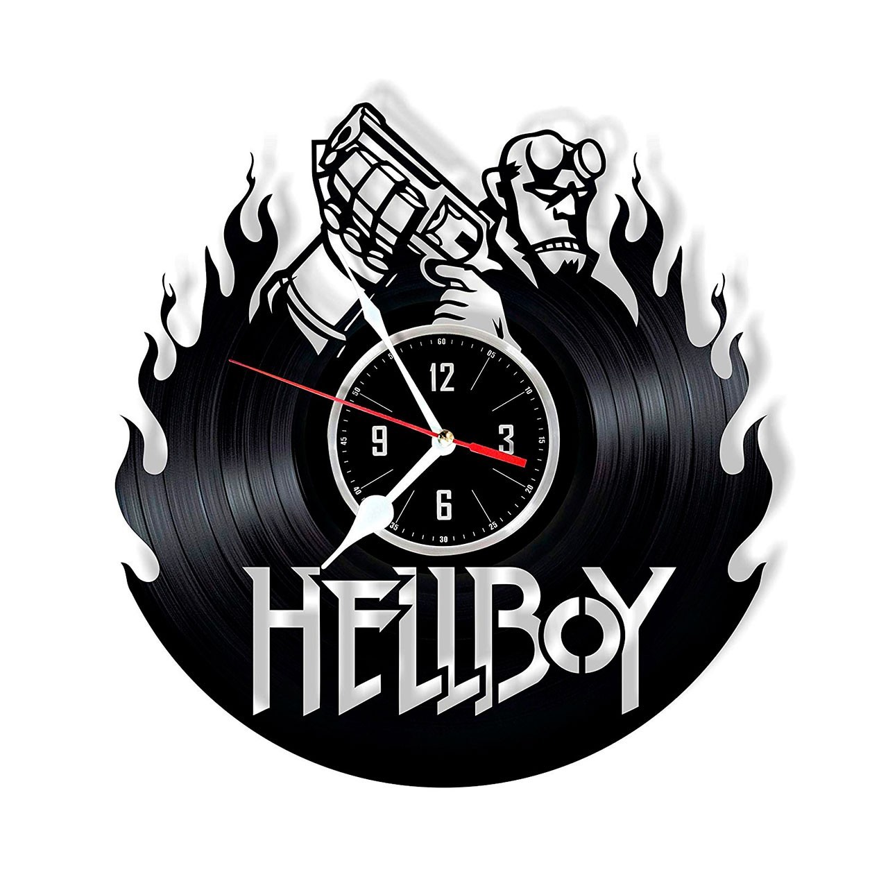 фото Часы из виниловой пластинки (c) vinyllab - hellboy