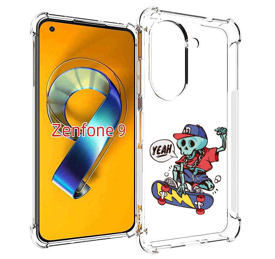 

Чехол MyPads Скелет-на-скейте для Asus Zenfone 9 (AI2202), Прозрачный, Tocco