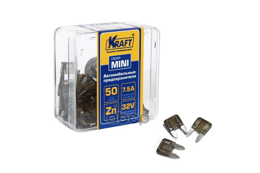 

Предохранитель флажковый mini kraft 50шт 7,5а kt 870010