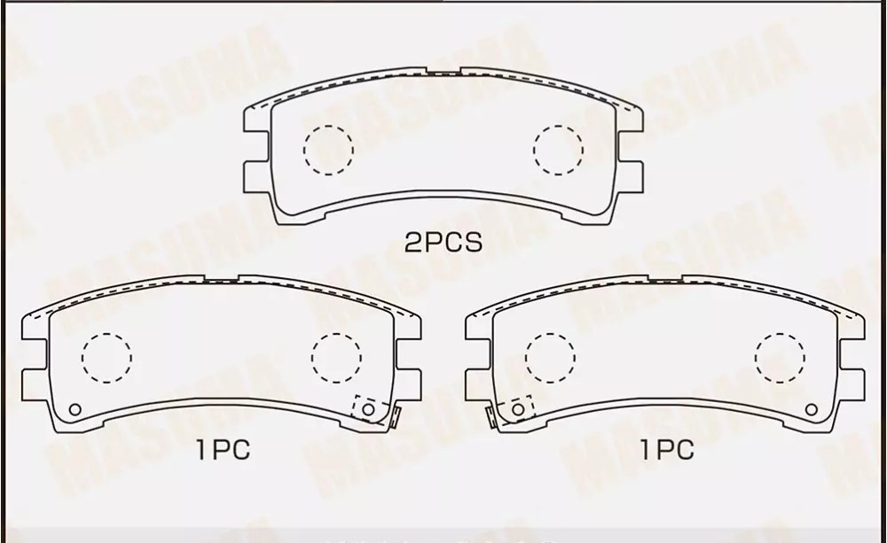 

Тормозные колодки MASUMA задние ms2304