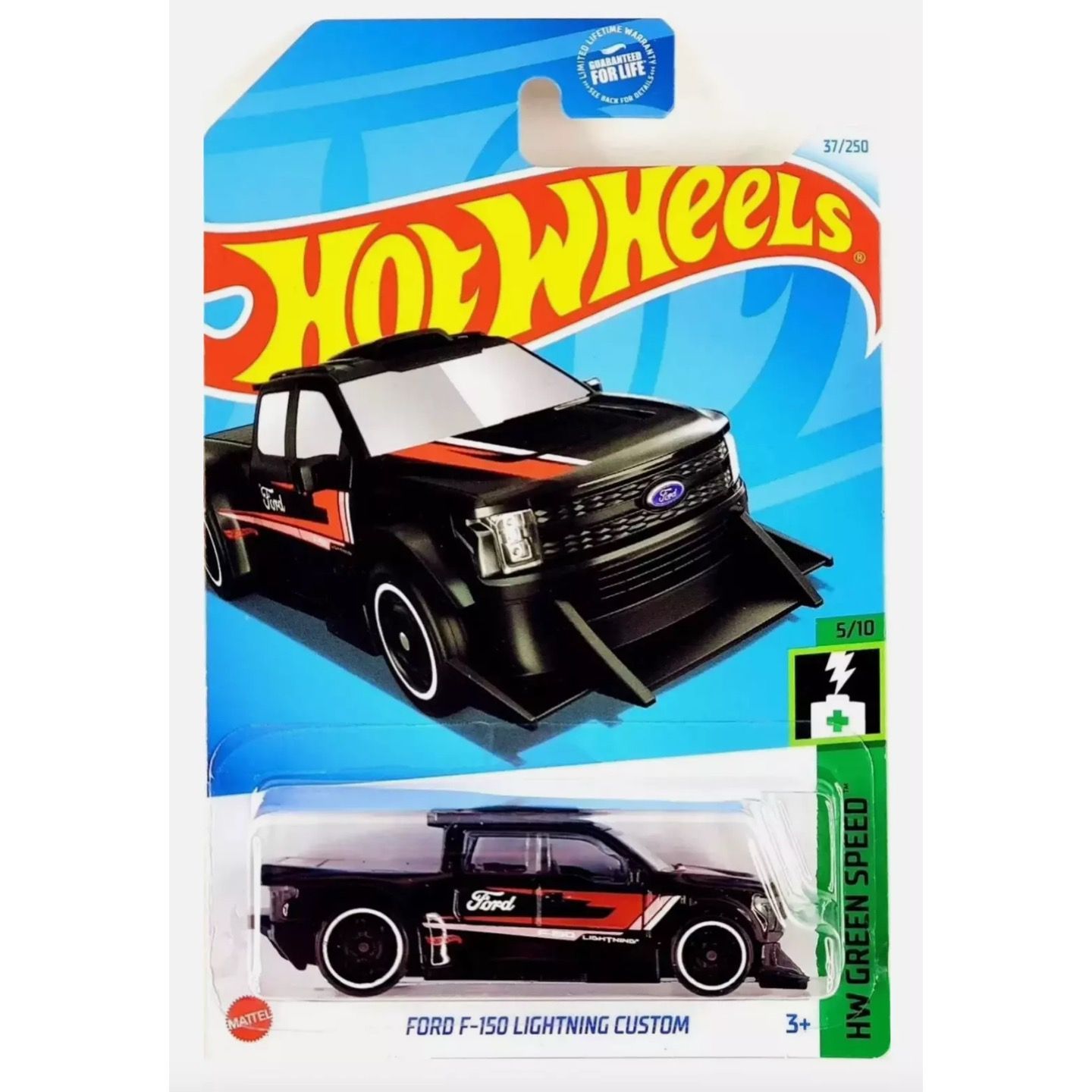 

Машинка металлическая Hot Wheels HTD01 коллекционная модель Ford F-150 Lightning Custom, Черный;белый, HW-metall-all