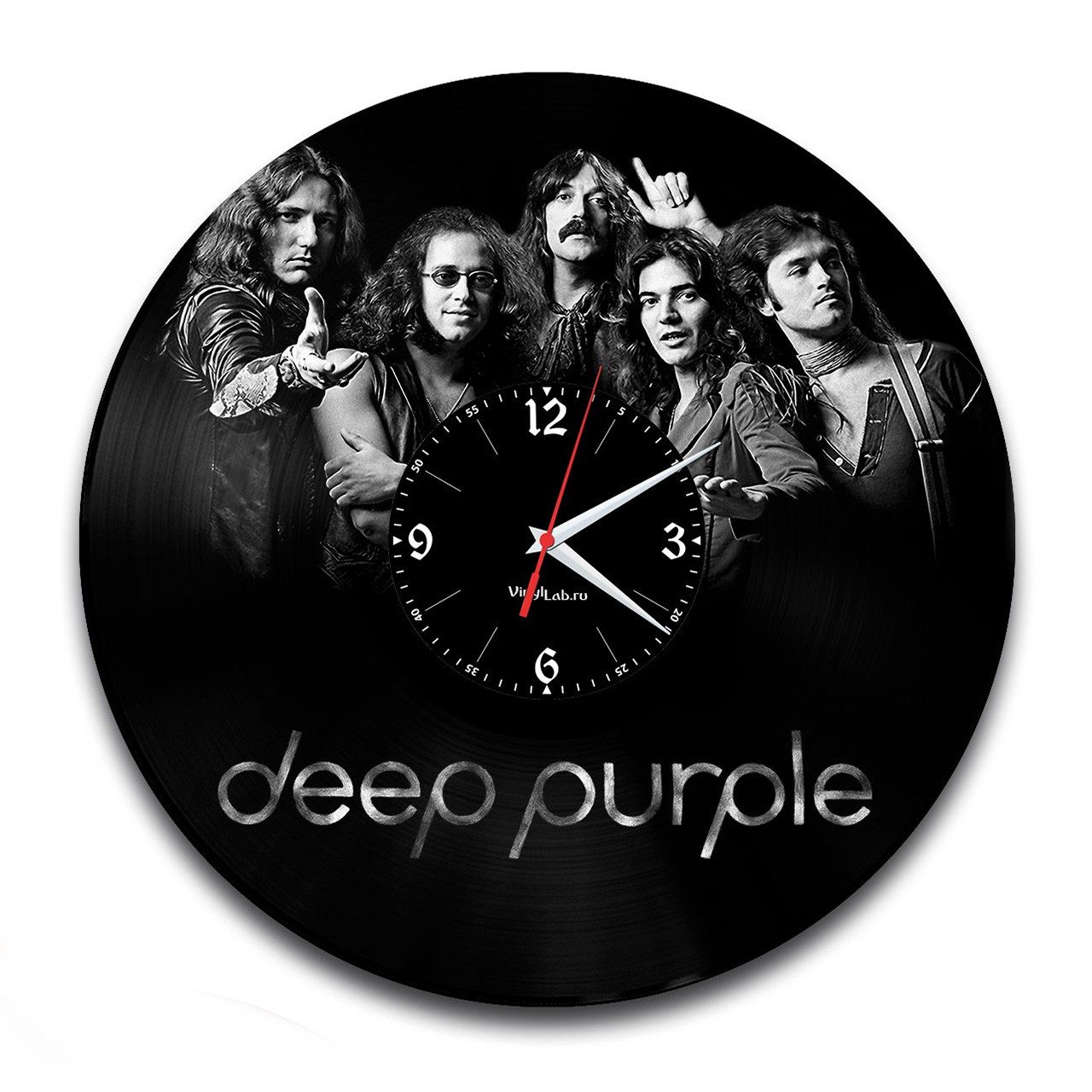 фото Часы из виниловой пластинки (c) vinyllab - deep purple