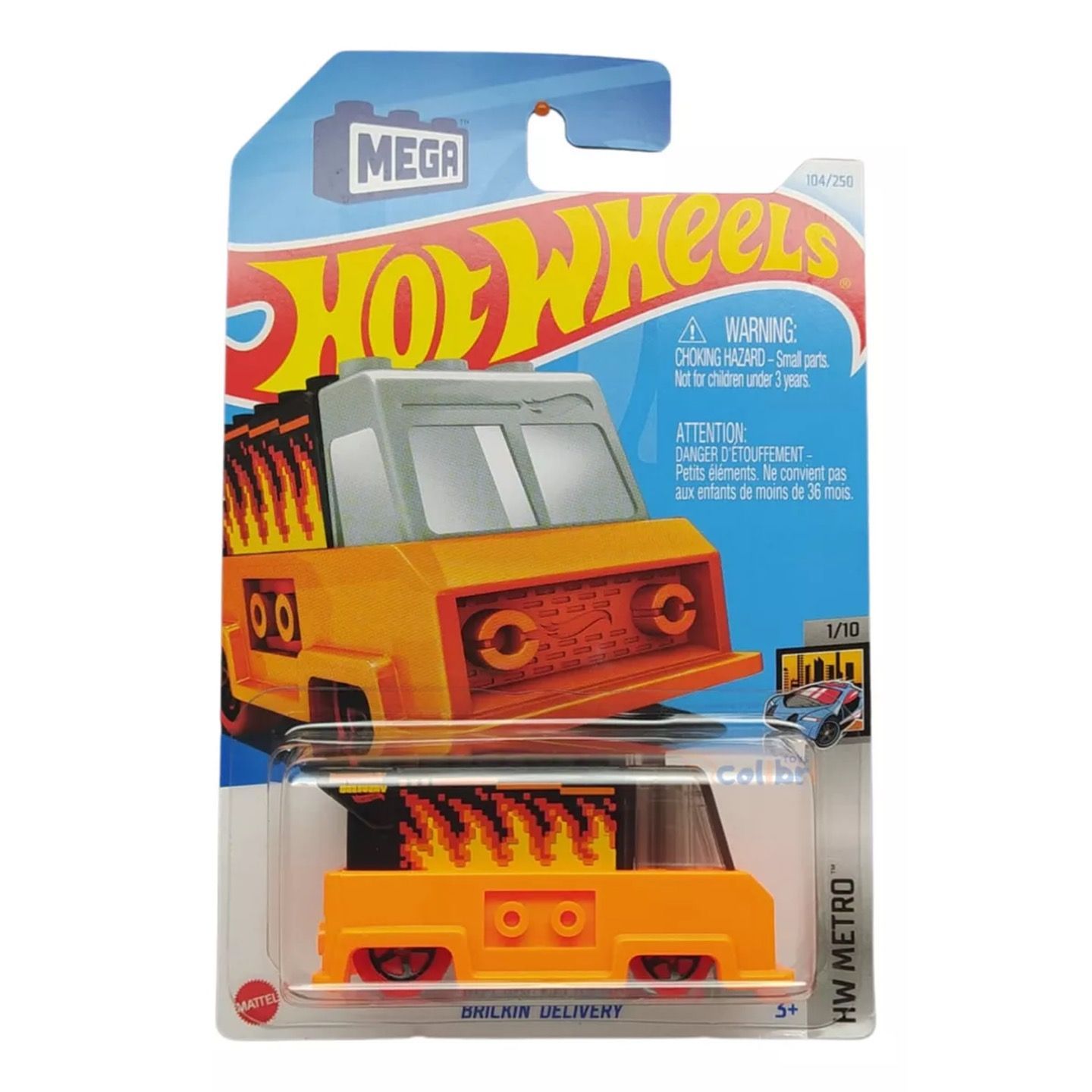 Машинка металлическая Hot Wheels коллекционная модель Brickin Delivery оранжевый,  черный,  желтый