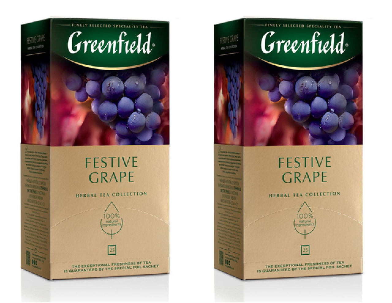 

Чай травяной Greenfield Festive Grape, 25 пакетиков по 2 г, 2 шт