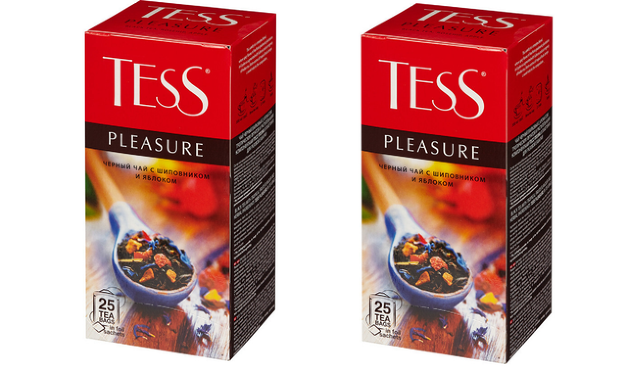 

Чай черный Tess Pleasure со вкусом шиповника и яблока, 25 пакетиков * 2 шт