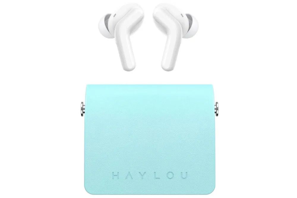 Наушники Haylou T87 Lady Bag, голубой с цепочкой